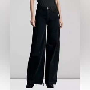 Rag & Bone black wide leg jeans